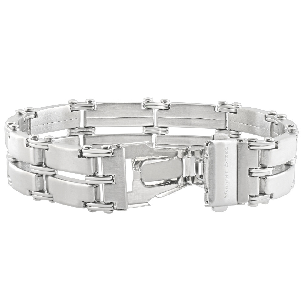 Men's Single Tone Steel and Double Wide LInk 8.5